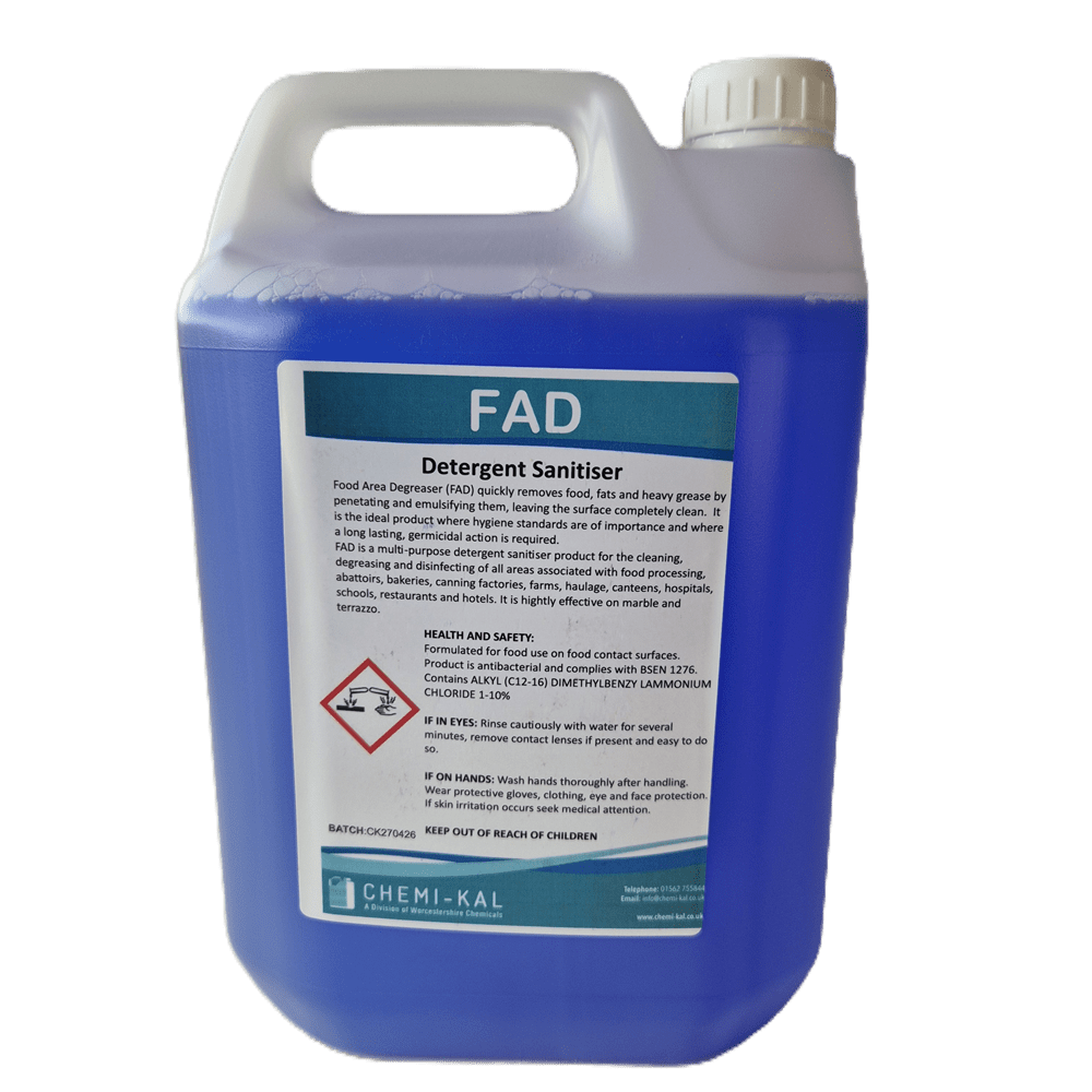 FAD Detergent Sanitiser 10L (2x5L), 20L, 210L - Image 2