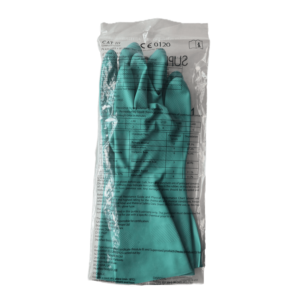Nitrile N15 Chemical Gloves Green - Image 4