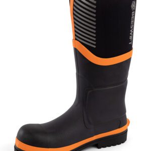 Neo Force Neoprene Full Safety Wellington Black& Orange or Grey & Green Size 03-14