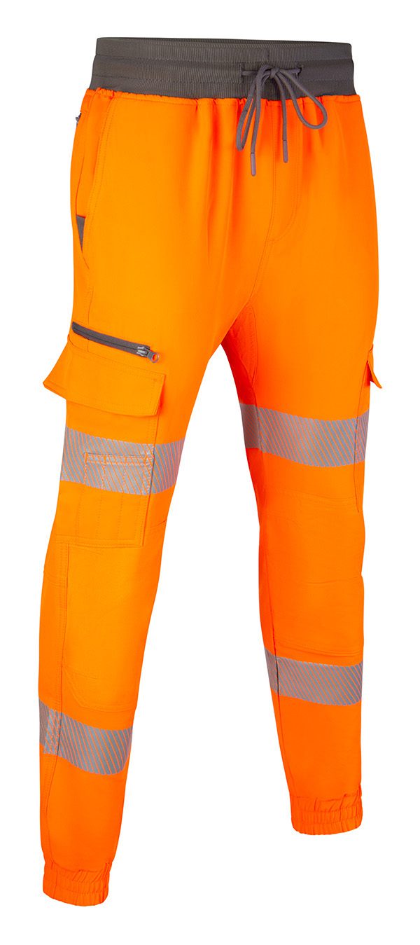 Mens Hi-Vis Joggers Orange or Green - Image 3